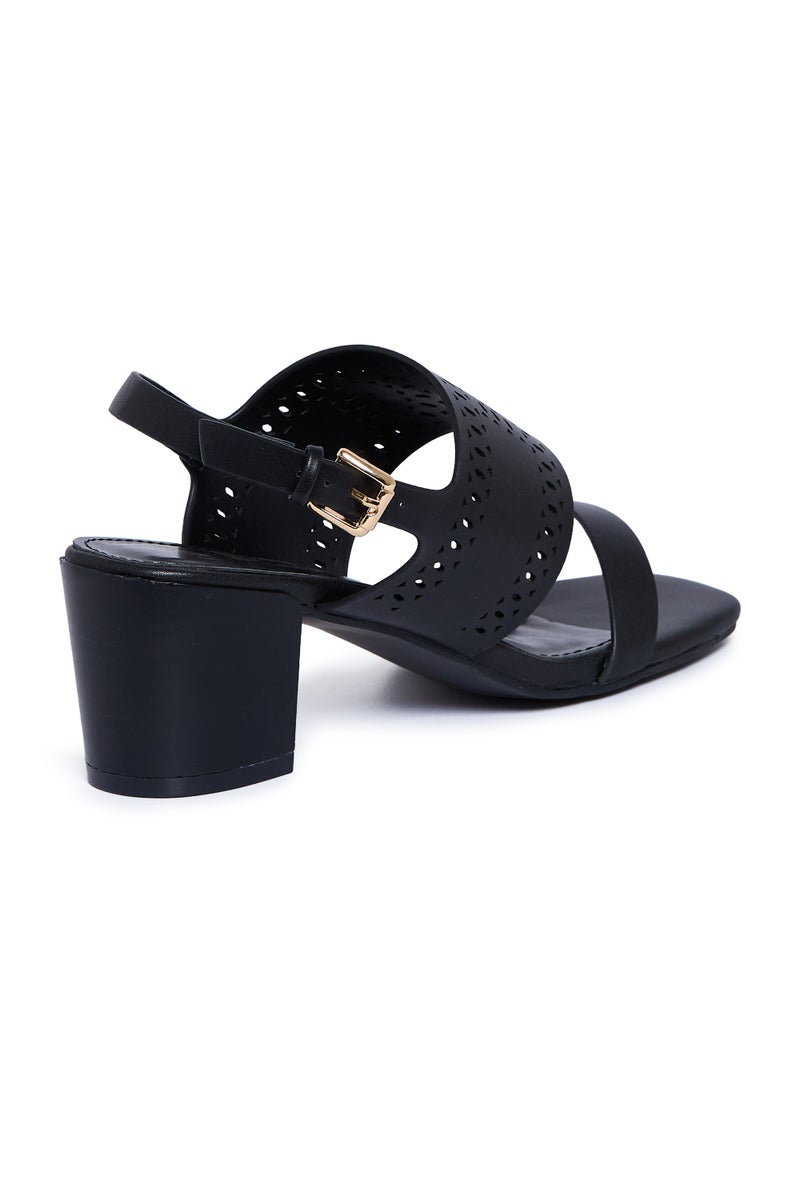 Geoomnii Mid Heel Sandals for Women – Comfortable Stylish Heeled Sandals for Office, Party & Daily Wear - Image 3